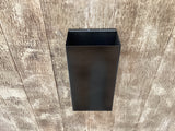 Patinaed Steel / 6" x 12" x 4" Rectangle / Light Sconce