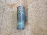 Dual Bulb Verdigris Copper Cylinder