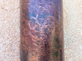 Light Sconce / Copper / Leather Textured / Half Round