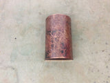 Light Sconce / Copper / Leather Textured / Half Round
