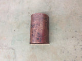Light Sconce / Copper / Leather Textured / Half Round