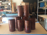 Light Sconce / Copper / Leather Textured / Half Round