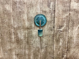Copper Lighting / Round Minimalist in Verdigris / Wall Sconce