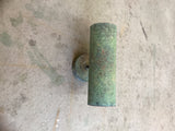 Dual Bulb Verdigris Copper Cylinder