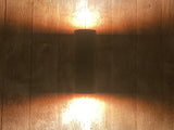 Dual Bulb Verdigris Copper Cylinder
