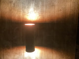 Dual Bulb Verdigris Copper Cylinder