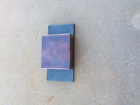 Copper and Steel // light sconce // contemporary lighting by Mike Dumas Copper Designs.