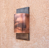 Copper + Steel light // Contemporary // metal lighting // sconce by Mike Dumas Copper Designs