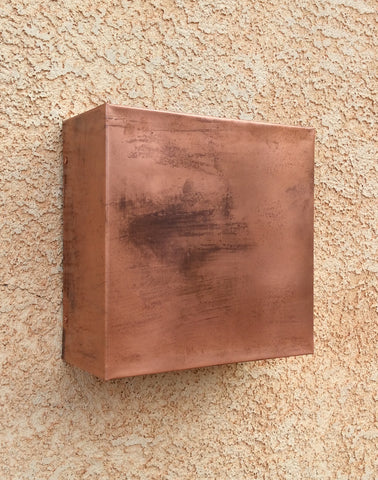 Copper lighting // modern simplicity // square natural copper.