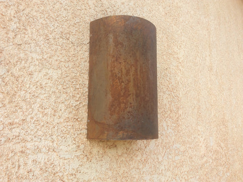 Rusted Raw Steel / Half Round / Light Sconce